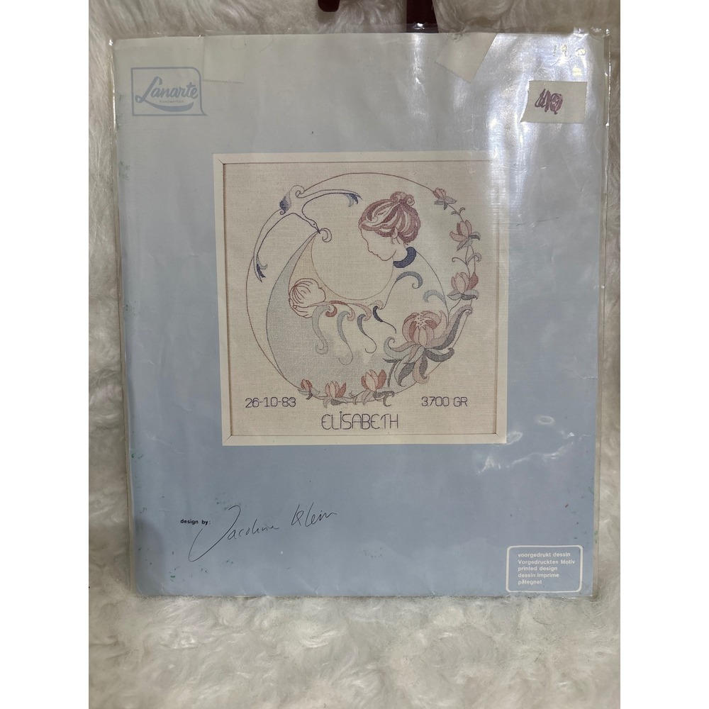 Lanarte Elisabeth Embroidery Kit Jacoline Klein 1983 Vintage 3700 GR Linen New
